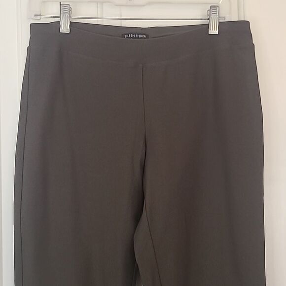 Eileen Fisher Slim Fit Washable Stretch Crepe Ankle Pants Olive Green Size S - Picture 4 of 14